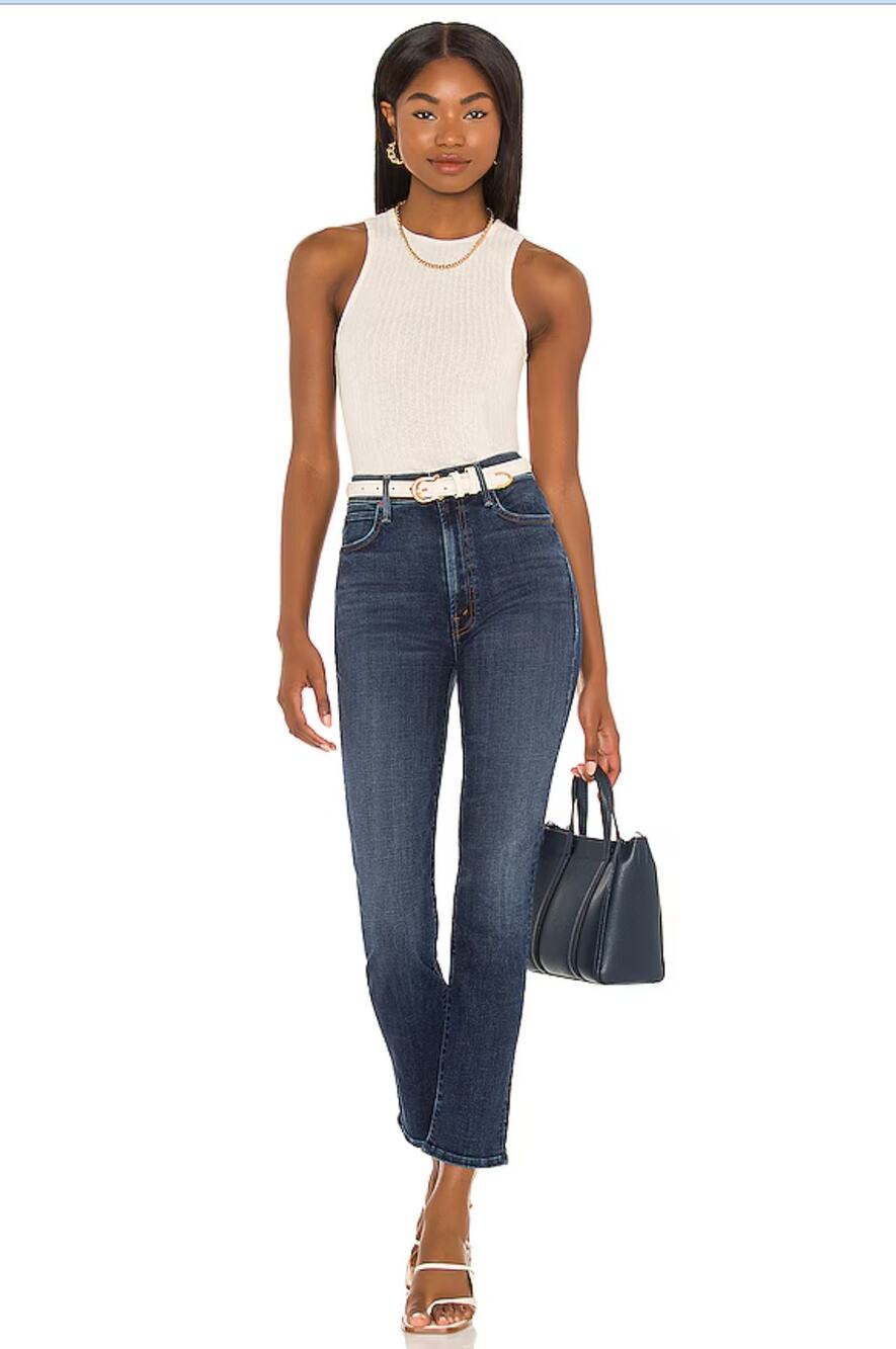 Mother The Swooner Rascal Ankle in Hot Springs Size 26 CURRENT ON REVOLVE